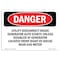 Signmission OSHA Danger Sign, 7" Height, Rigid Plastic, Utility Disconnect Inside Generator Auto, Landscape OS-DS-P-710-L-1948 - alternate 1
